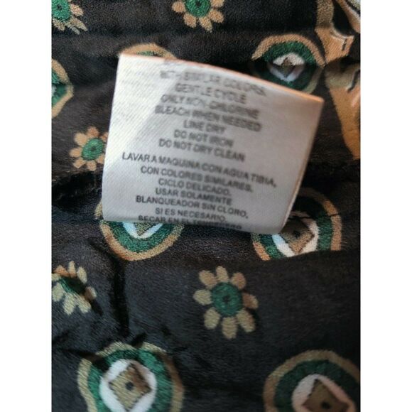 Agora Womens Top Blouse Snap Button Front Long Sleeve Collared Size XL‎ - Picture 6 of 10